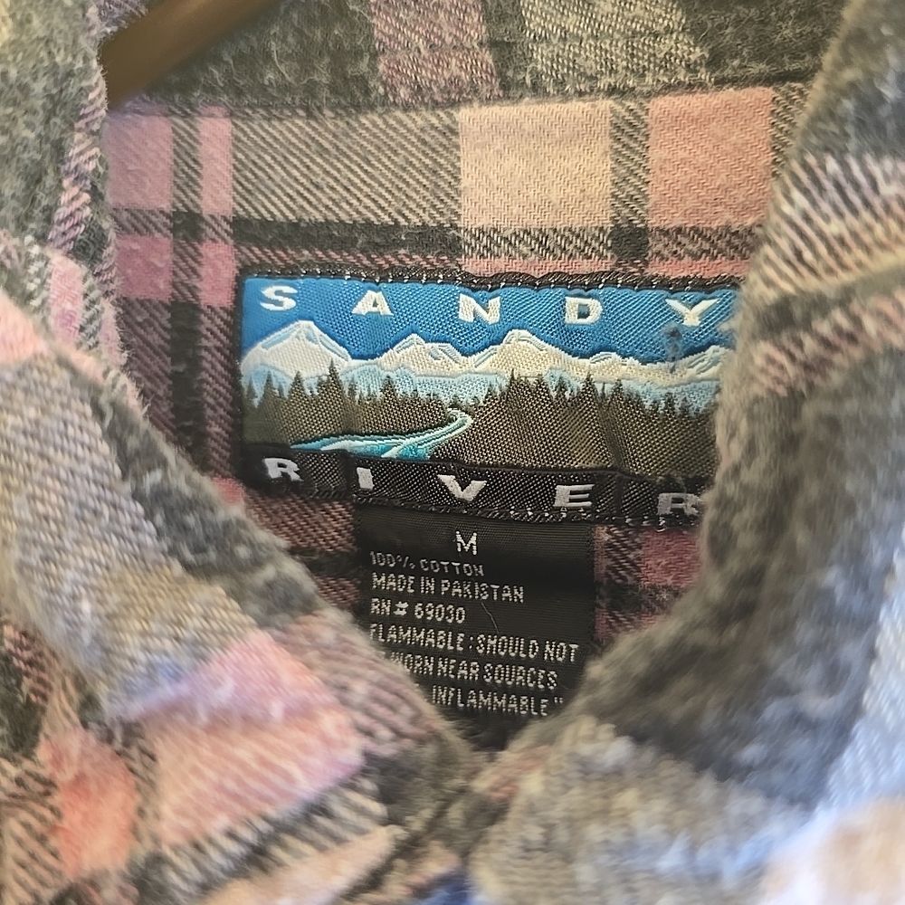 Men's Casual Plaid Button Down Shirt - Pink and Gray